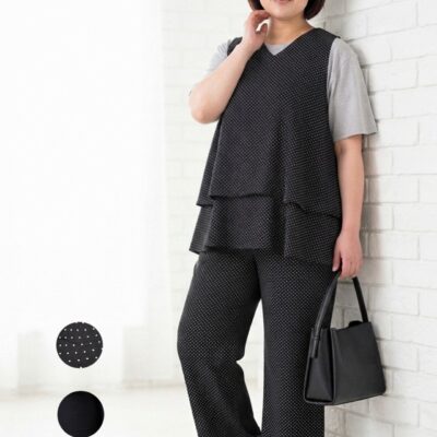 「ラクなのに、ちゃんと素敵。」そんなセットアップ、ここにあります。│大きいサイズのレディースのイメージ画像
