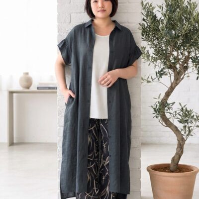 暑い夏も快適🍃羽織りにもなる大きいサイズのシアーワンピース👗のイメージ画像