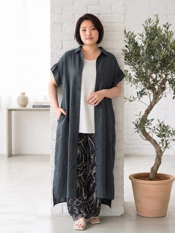 暑い夏も快適🍃羽織りにもなる大きいサイズのシアーワンピース👗