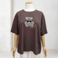甘すぎない立体クマ刺繍│40代からの大人可愛いTシャツのイメージ画像