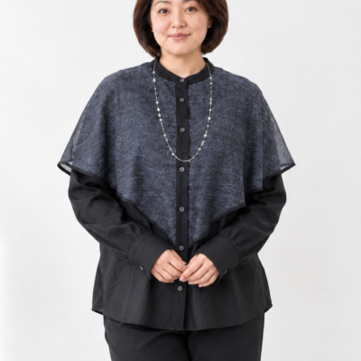 ラメメッシュケープレイヤーシャツ ＜ CYAN TOKYO ＞のイメージ画像
